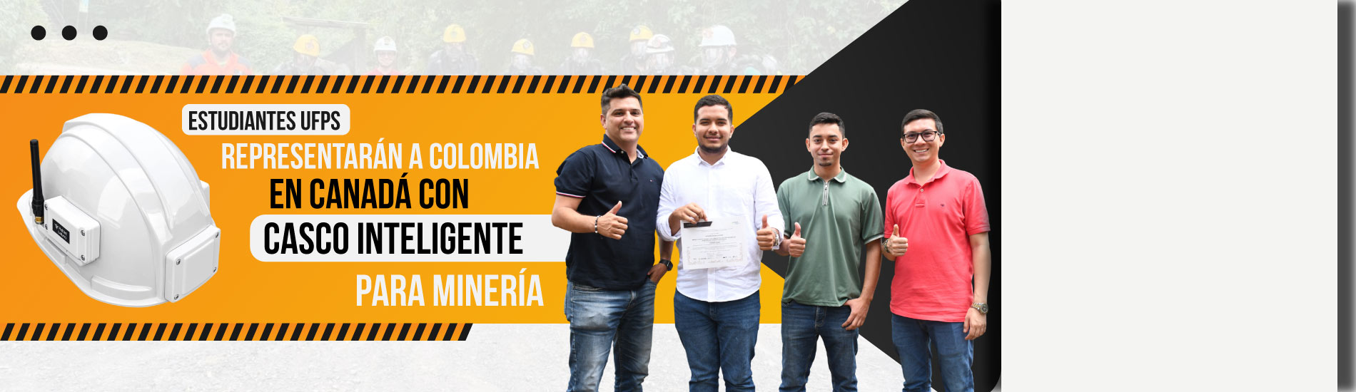 Estudiantes de la UFPS representarán a Colombia en Canadá con casco inteligente para minería