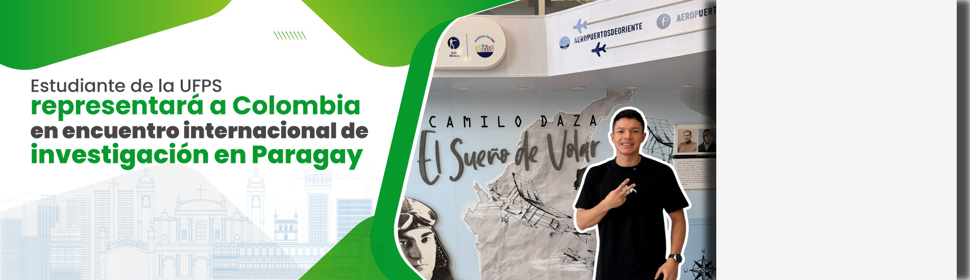 Estudiante de la UFPS representará a Colombia en encuentro internacional de investigación en Paraguay