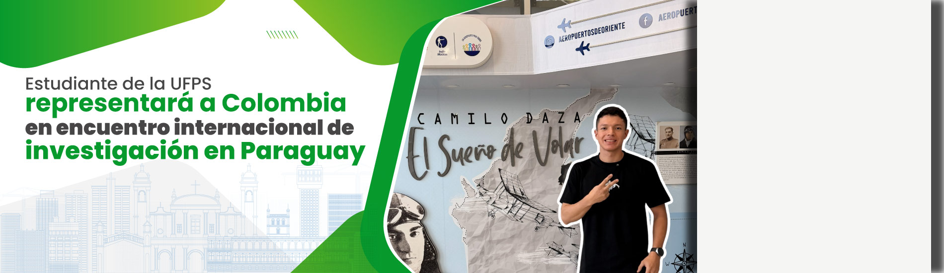 Estudiante de la UFPS representará a Colombia en encuentro internacional de investigación en Paraguay