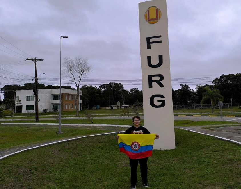 Estudiante María Fernanda Cáceres Soto en la FURG